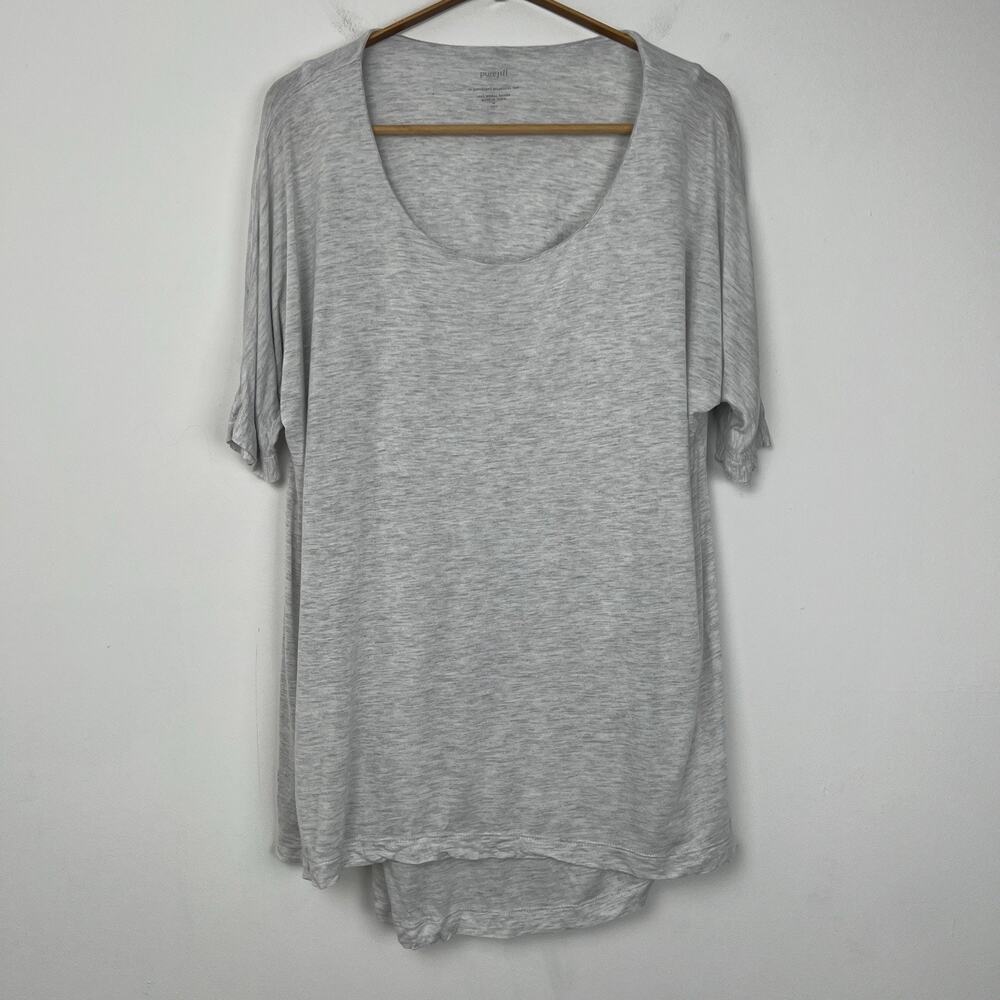 Pure Jill Top Women’s M Tall PJ Supersoft Elliptical Top Comfort‎ Layered Tee